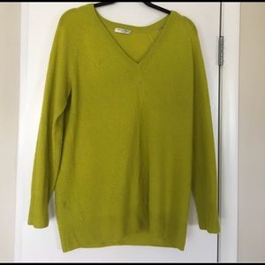 Equipment line green cashmere sweater